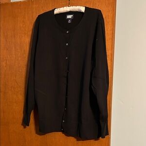 Lands' End Black Button-Up sweater